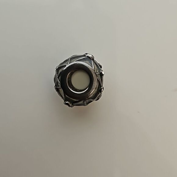 Chamilia Glass Charm With White Stone 925 Stamped - Picture 3 of 16